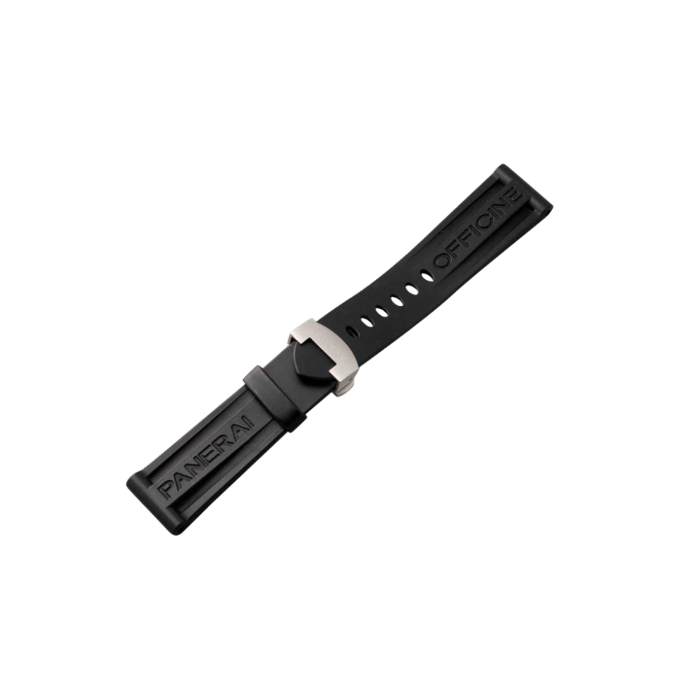 3138_1 Officine Panerai Rubber Watch Strap with Deployant