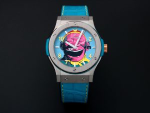 Private: Lot #14141 – Limited Edition Hublot Fusion Yue Minjun Art Watch 542.NX.6699.LR.MYC16 542.NX.6699.LR.MYC16 Hublot 542.NX.6699.LR.MYC16