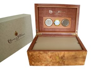 Lot #13385 – Cuervo y Sobrinos Wood Humidor Watch Box Watch Parts & Boxes Cuervo y Sobrinos
