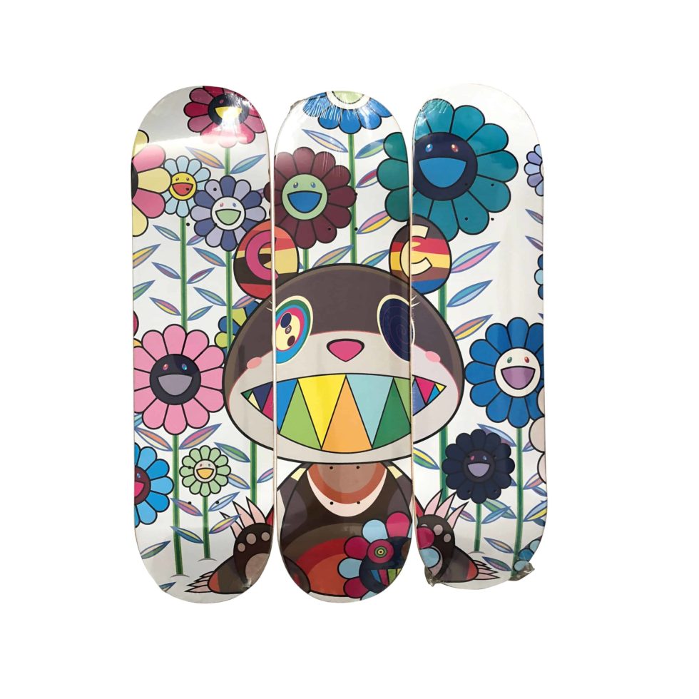Takashi Murakami x ComplexCon Eden Skateboard Skate Deck Triptych Set- Baer & Bosch Auctioneers
