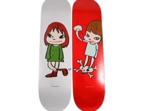 Lot #14078 – Yoshitomo Nara Skateboard Skate Deck Set of 2 Skateboard Decks Yoshitomo Nara Skateboard