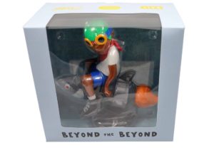Lot #12335 – Hebru Brantley Flyboy Rocket Boy White T Shirt Vinyl Figure Art Toys Hebru Brantley