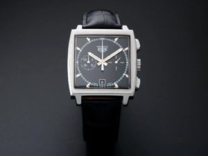 Lot #13183 – Limited Edition Heuer Monaco Chronograph Watch #CS2110 CS2110 Heuer CS2110