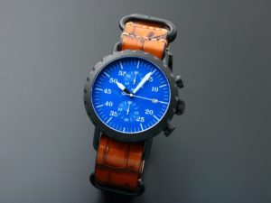 Private: Lot #HB27-070 – Peregrine Squadron Pilot Chronograph Watch PSA CH DLC 2C Watches