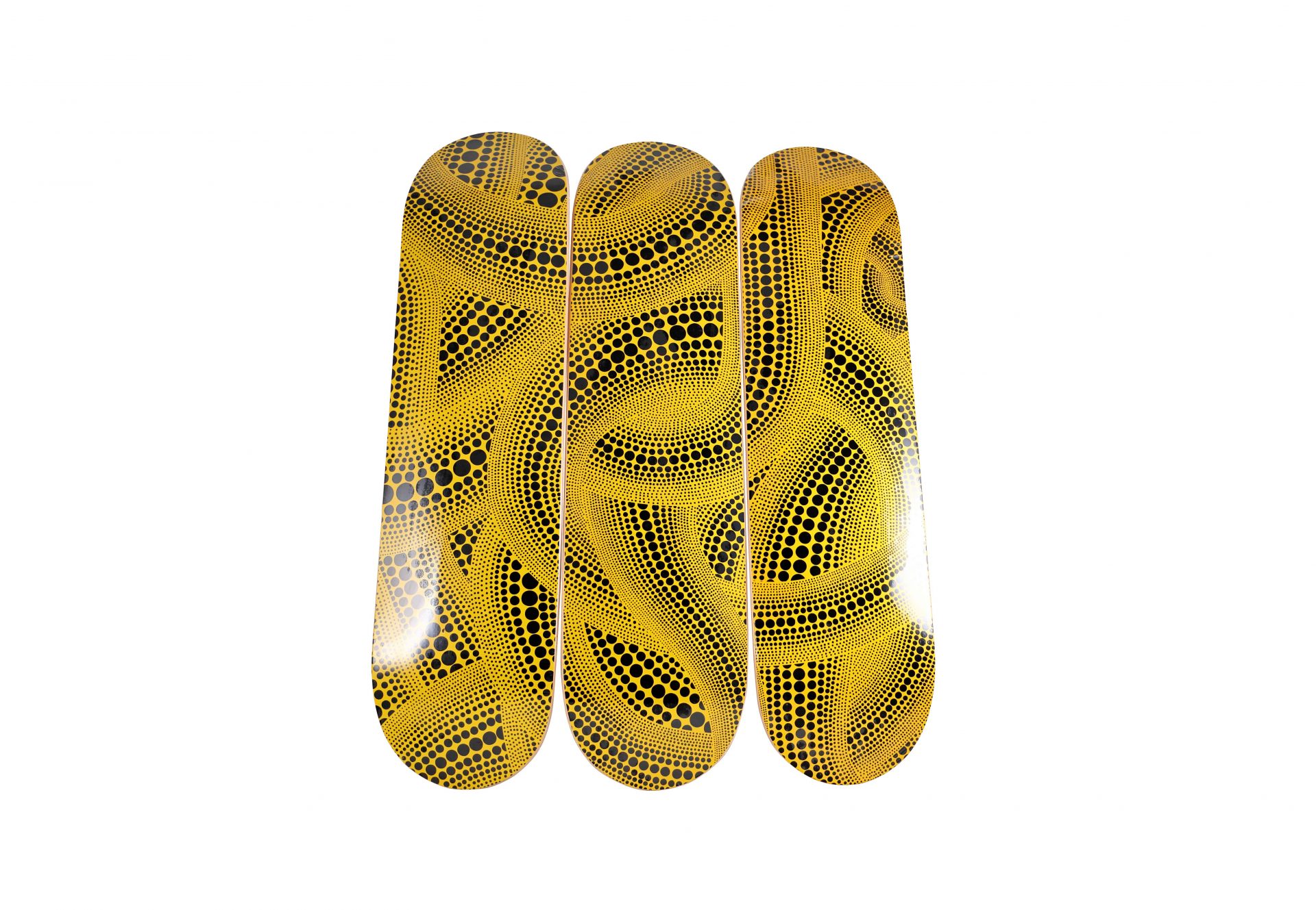 Lot #HB29-044 – Yayoi Kusama Yellow Trees Triptych Skateboard Decks Lot #HB29-044 – Yayoi Kusama Yellow Trees Triptych Skateboard Decks Skateboard Decks Lot #HB29-044 – Yayoi Kusama Yellow Trees Triptych Skateboard Decks Skateboard Decks MOMA