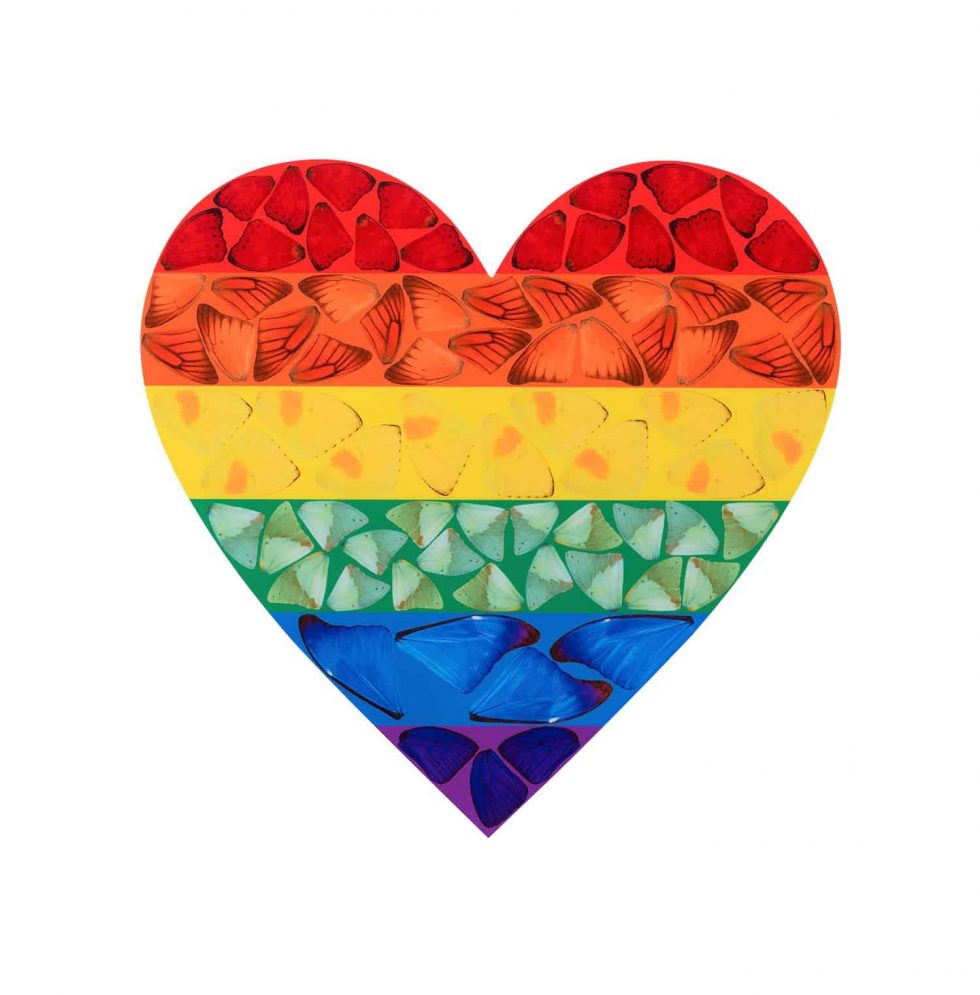 Damien Hirst Butterfly Heart Large Giclée Print On Aluminum Baer & Bosch Toy Auctions