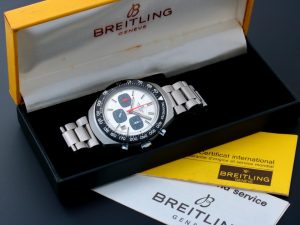 Private: Lot #14144 – Breitling 7104 Long Playing Chronograph Watch Vintage 7104 Breitling 7104