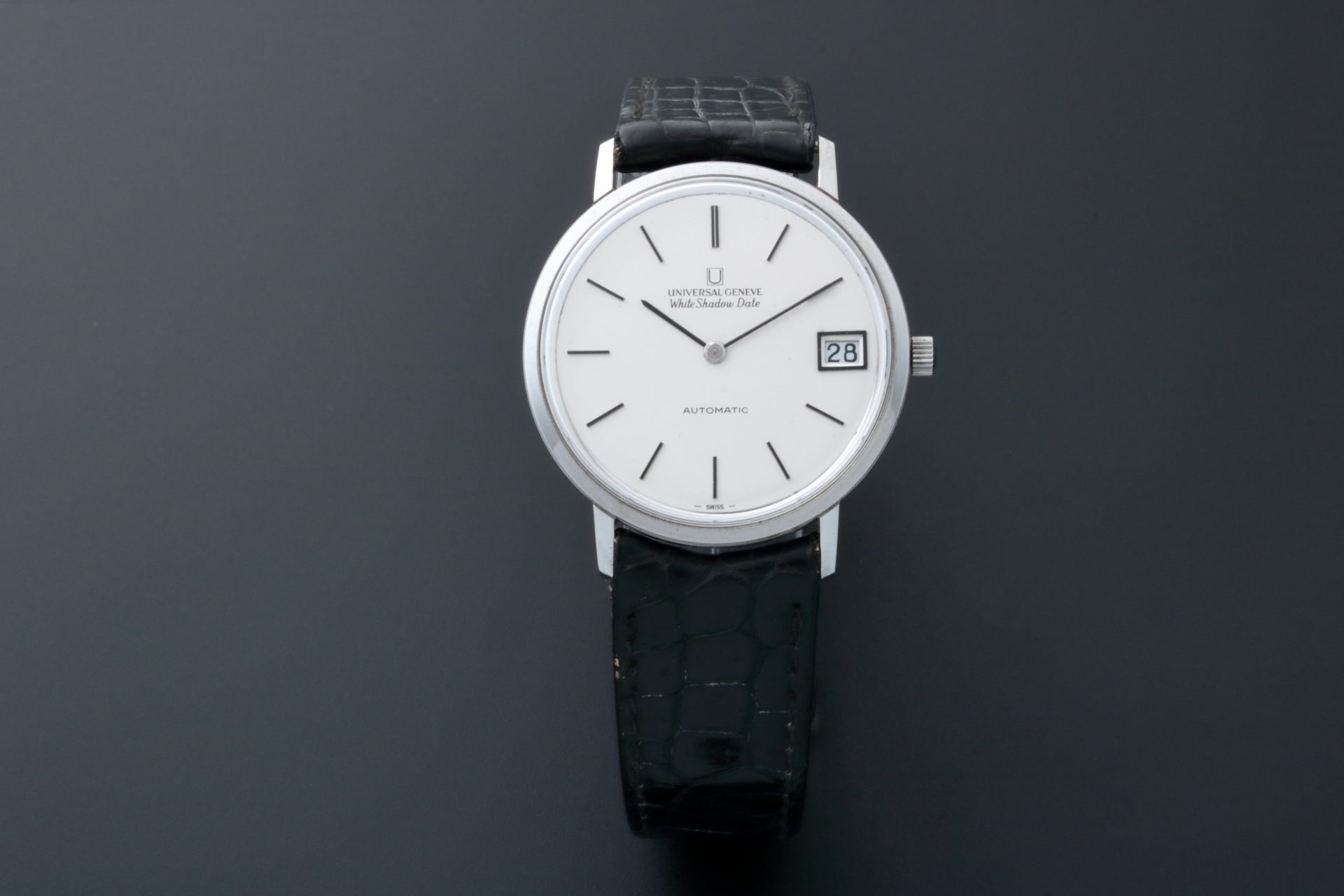 Lot #8929 – Universal Geneve White Shadow Date Vintage NOS Watch Rare Lot #8929 – Universal Geneve White Shadow Date Vintage NOS Watch Rare Universal Geneve Lot #8929 – Universal Geneve White Shadow Date Vintage NOS Watch Rare Universal Geneve Universal Geneve