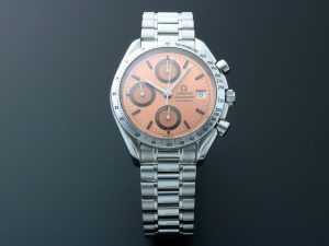 Private: Lot #14129 – Rare Omega 3511.60 Speedmaster Date 40th Anniversary Grand Prix Watch Omega Omega