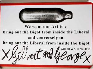 Lot #HB29-075 – Gilbert & George Signed Poster Art Gilbert & George