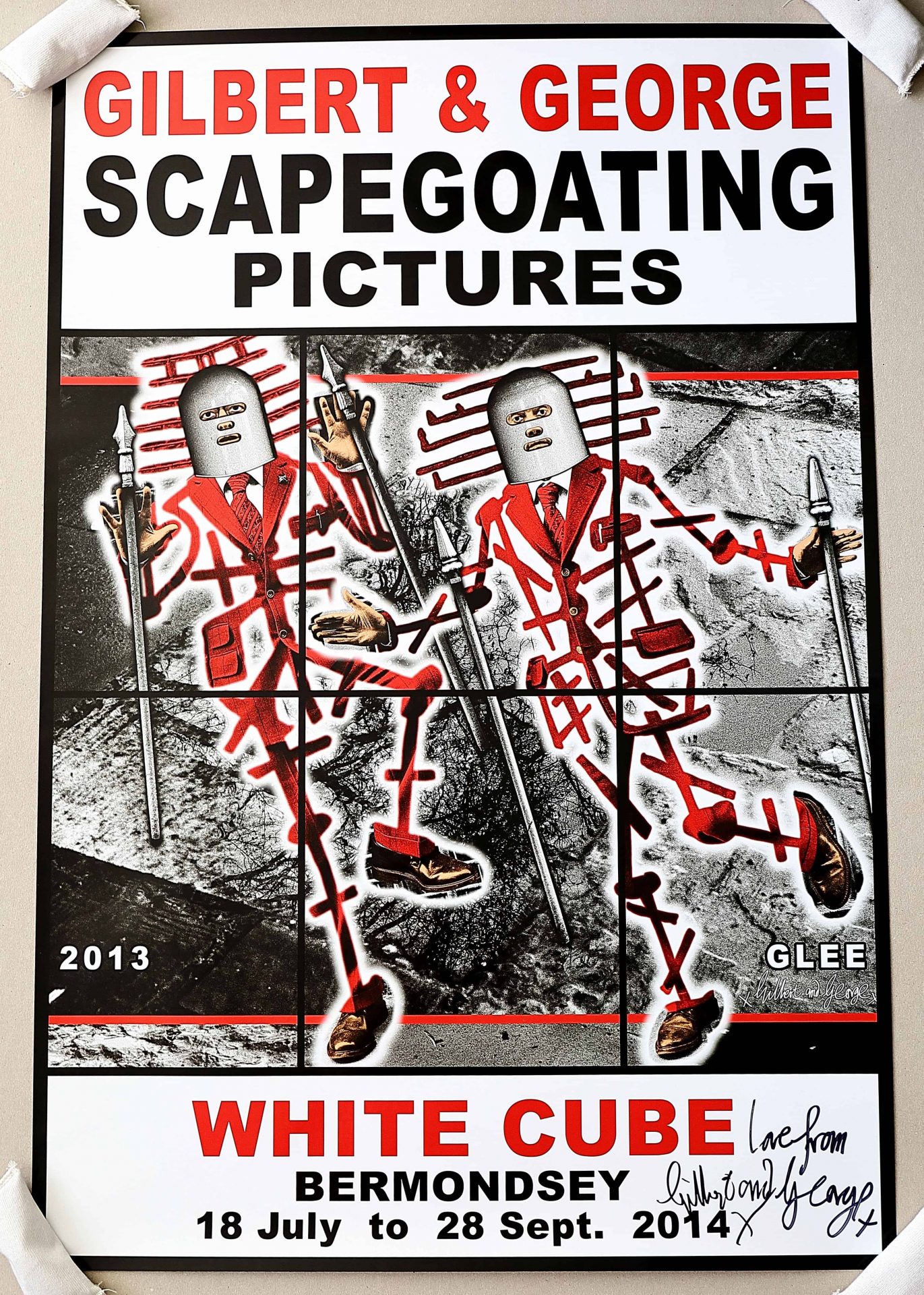 Lot #HB29-067 – Gilbert & George Signed Scapegoating Pictures Glee Poster Lot #HB29-067 – Gilbert & George Signed Scapegoating Pictures Glee Poster Art Lot #HB29-067 – Gilbert & George Signed Scapegoating Pictures Glee Poster Art Gilbert & George
