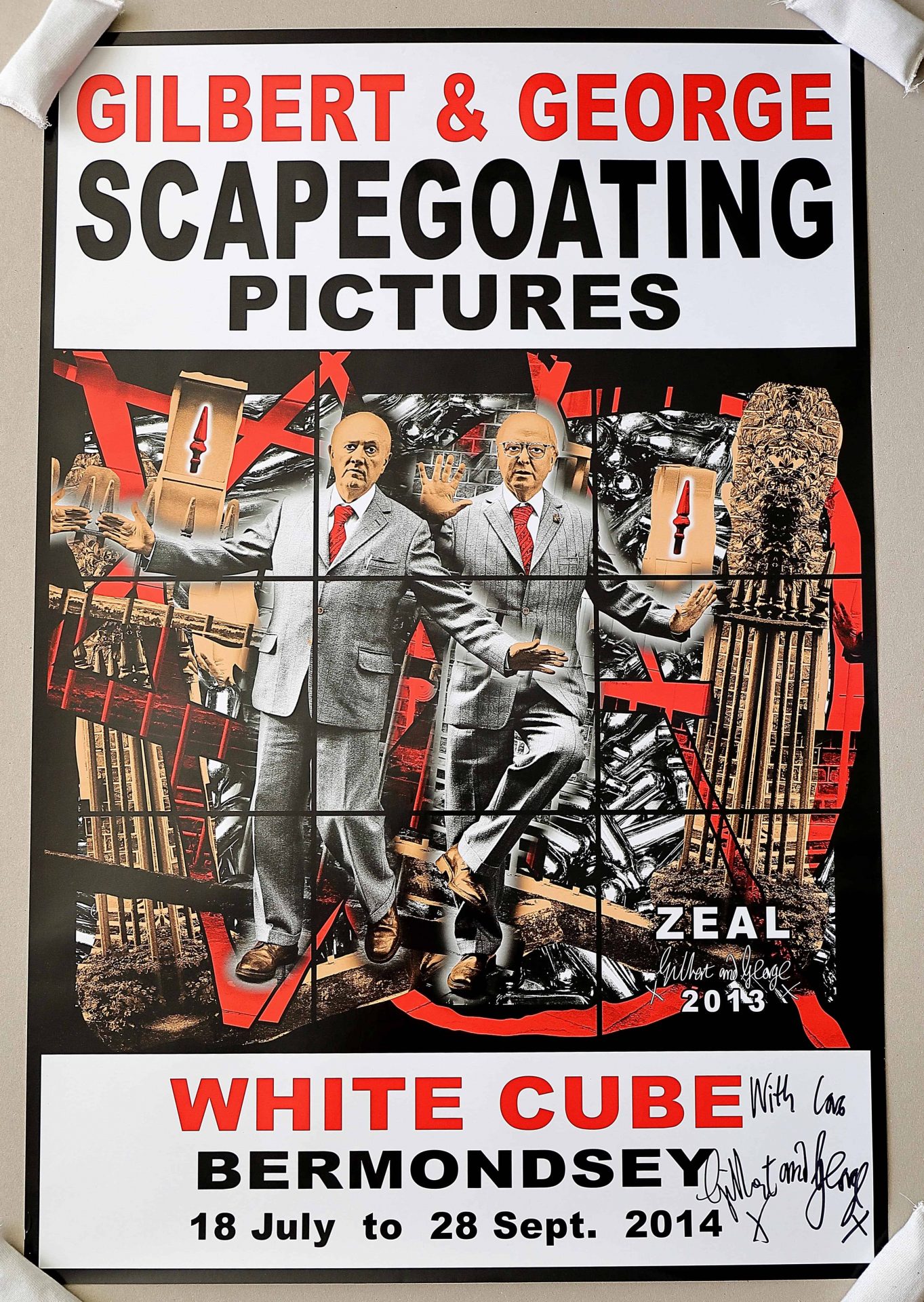 Lot #HB29-074 – Gilbert & George Signed Scapegoating Pictures Zeal Poster Lot #HB29-074 – Gilbert & George Signed Scapegoating Pictures Zeal Poster Art Lot #HB29-074 – Gilbert & George Signed Scapegoating Pictures Zeal Poster Art Gilbert & George