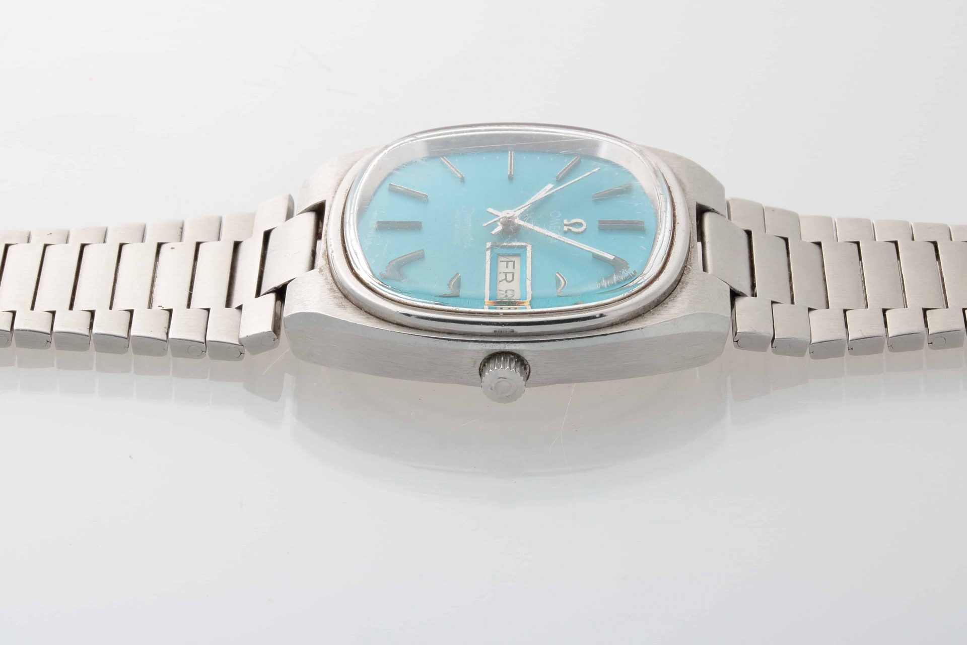 Lot #13137 – Omega Seamaster Day Date Blue Dial Watch Vintage Lot #13137 – Omega Seamaster Day Date Blue Dial Watch Vintage 166.0211 Lot #13137 – Omega Seamaster Day Date Blue Dial Watch Vintage 166.0211 Omega Band 1286/249