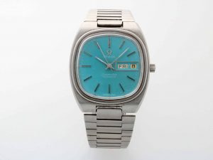 Lot #13137 – Omega Seamaster Day Date Blue Dial Watch Vintage 166.0211 Omega Band 1286/249