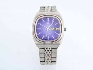 Lot #13020 – Rare Vintage Omega 166.0211 Seamaster Day Date Purple Dial Watch 166.0211 Omega 166.0211