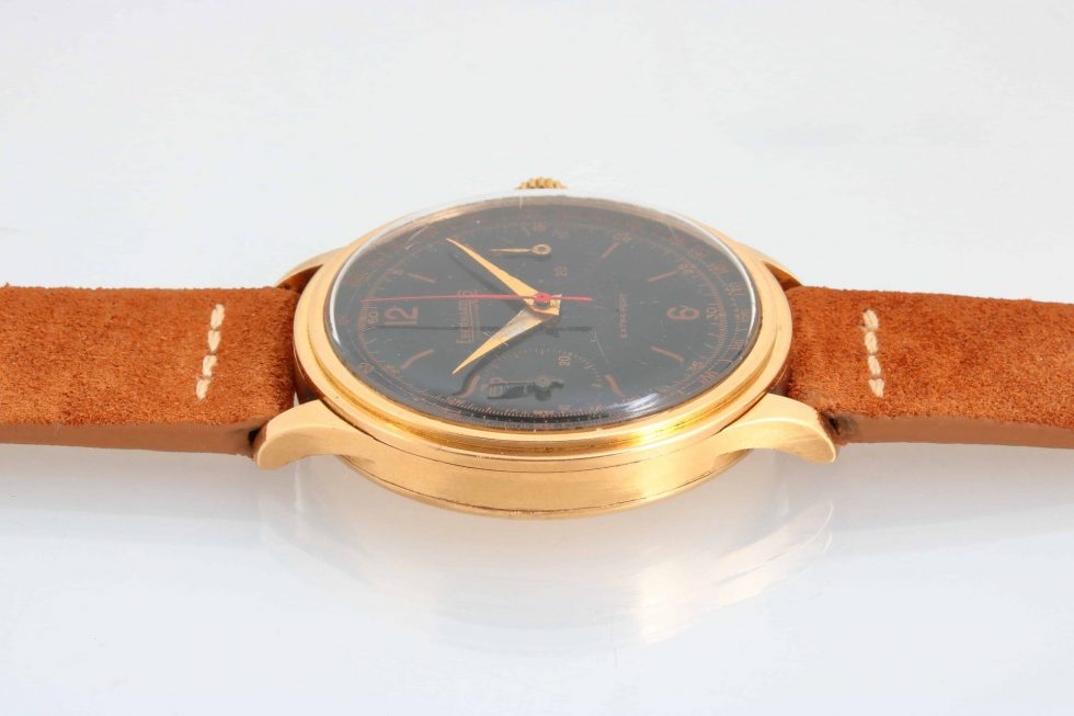 10888 18k Yellow Gold Eberhard & Co Single Button Chronograph Watch Vintage2 (1)
