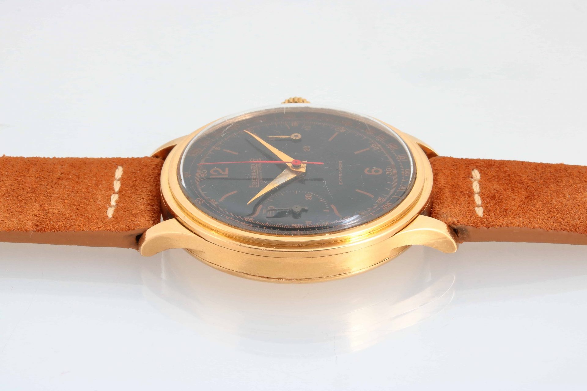 Lot #12465 – 18k Yellow Gold Eberhard & Co Single Button Chronograph Watch Vintage Lot #12465 – 18k Yellow Gold Eberhard & Co Single Button Chronograph Watch Vintage Eberhard & Co Lot #12465 – 18k Yellow Gold Eberhard & Co Single Button Chronograph Watch Vintage Eberhard & Co Eberhard & co