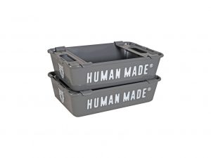 Lot #HB29-066 – Human Made Stacking Box Set of 2 Grey Crates Human Made