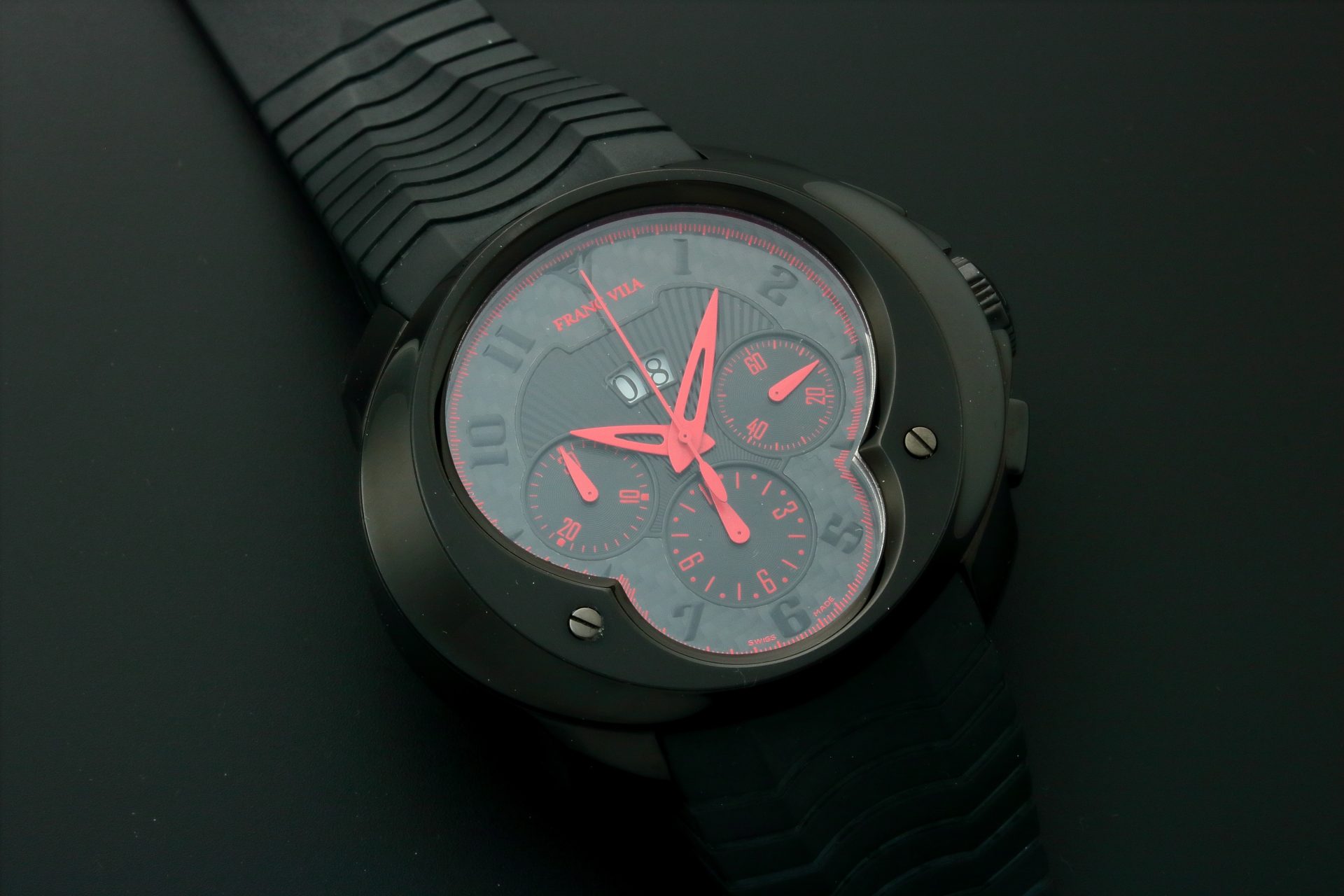 Lot #13176 – Franc Vila FVa8ch Chronograph Big Date DLC Watch Limited Edition Lot #13176 – Franc Vila FVa8ch Chronograph Big Date DLC Watch Limited Edition Franc Vila Lot #13176 – Franc Vila FVa8ch Chronograph Big Date DLC Watch Limited Edition Franc Vila Franc Vila