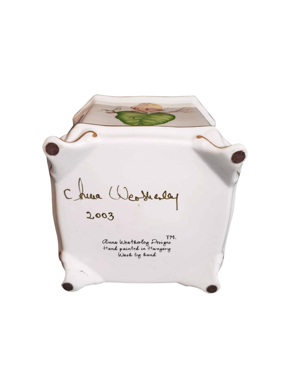 12231 Anna Weatherley Floral Butterfly Cache Pot Hand Painted in Hungary – Baer & Bosch