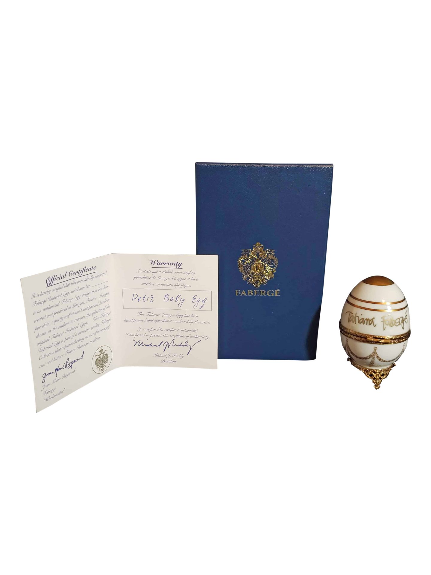 Lot #12301 – Faberge Petit Baby Egg With Bear Hand Signed by Tatiana Faberge NIB COA Lot #12301 – Faberge Petit Baby Egg With Bear Hand Signed by Tatiana Faberge NIB COA Art Lot #12301 – Faberge Petit Baby Egg With Bear Hand Signed by Tatiana Faberge NIB COA Art Faberge