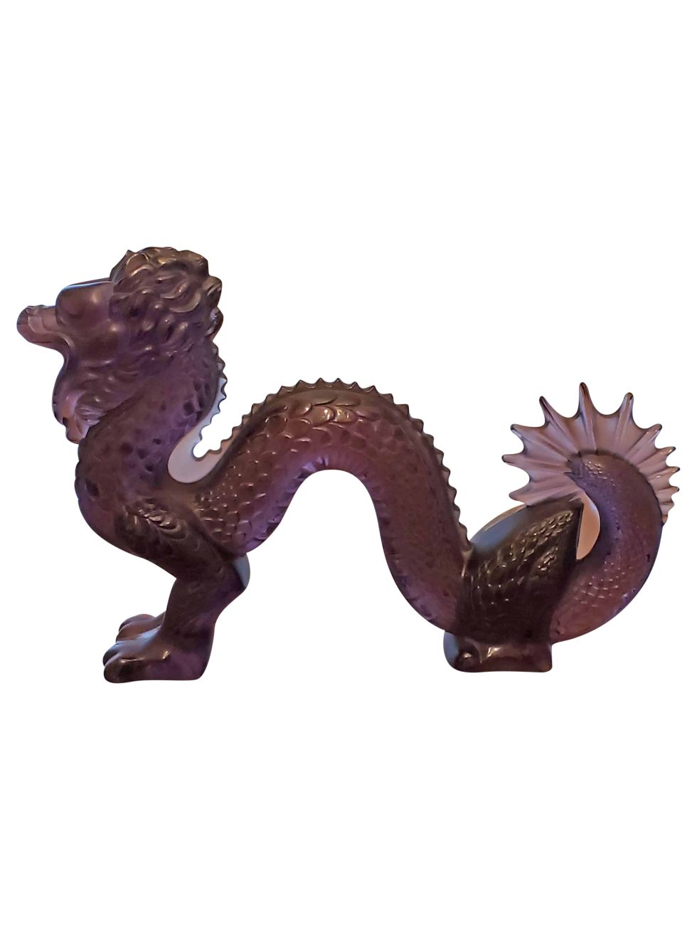 12228 Rare Lalique Purple Crystal Dragon Limited Edition of 50 – Baer & Bosch