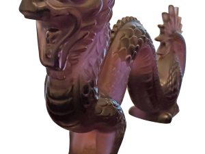 Lot #12355 – Rare Lalique Purple Crystal Dragon Limited Edition of 50 Art Toys Lalique
