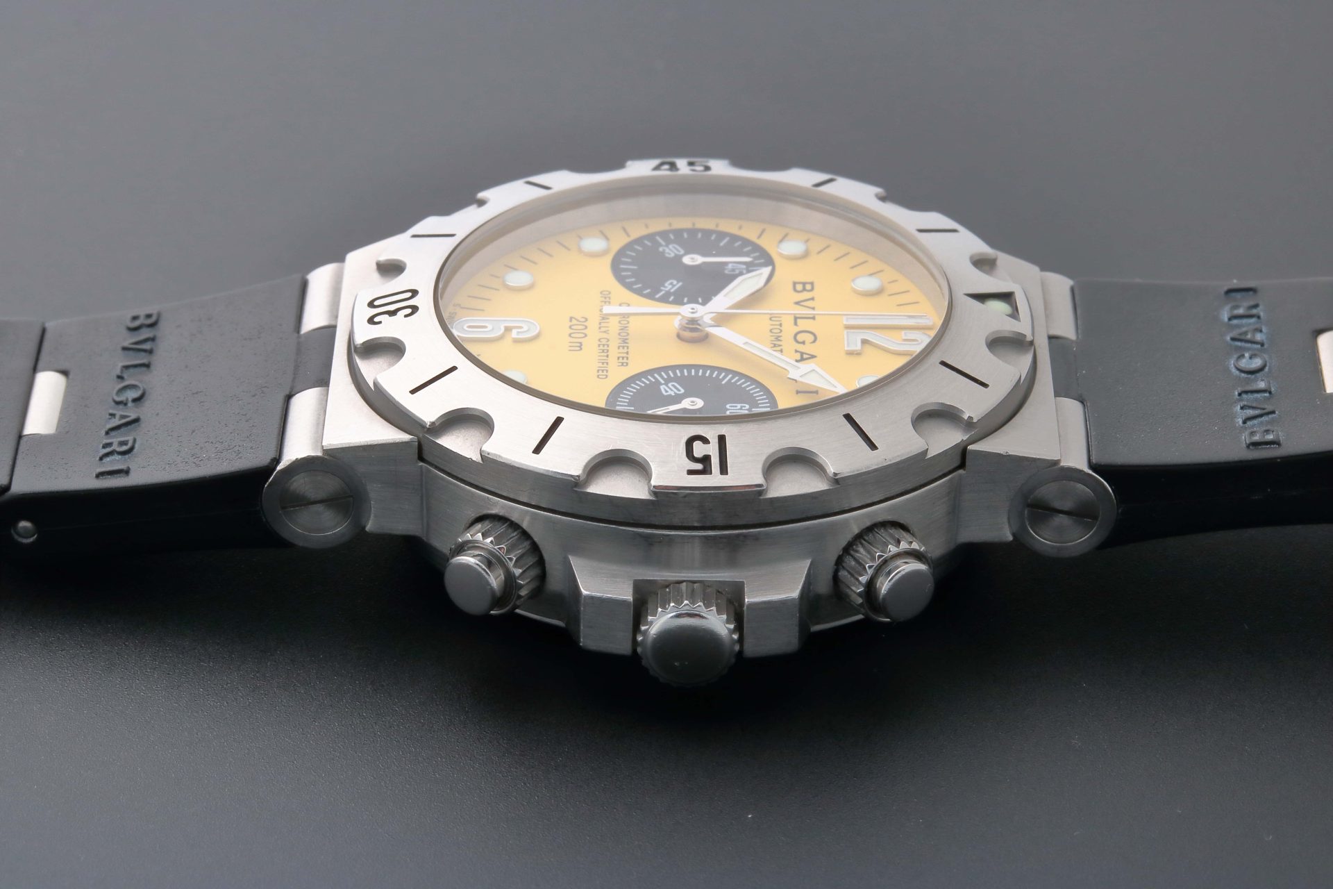 Lot #12381 – Bvlgari Diagono Scuba Chronograph Watch SC38C10SV-SLN Limited Edition Lot #12381 – Bvlgari Diagono Scuba Chronograph Watch SC38C10SV-SLN Limited Edition Bvlgari Lot #12381 – Bvlgari Diagono Scuba Chronograph Watch SC38C10SV-SLN Limited Edition Bvlgari Bulgari #SC38C10SV