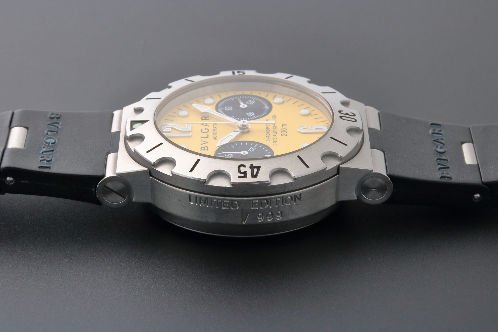 Lot #12381 – Bvlgari Diagono Scuba Chronograph Watch SC38C10SV-SLN Limited Edition Lot #12381 – Bvlgari Diagono Scuba Chronograph Watch SC38C10SV-SLN Limited Edition Bvlgari Lot #12381 – Bvlgari Diagono Scuba Chronograph Watch SC38C10SV-SLN Limited Edition Bvlgari Bulgari #SC38C10SV