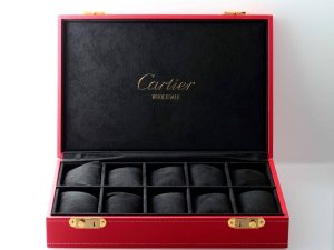 Private: Lot #14239 – Rare Cartier Dealer Watch Box Holds 10 Watches Cartier