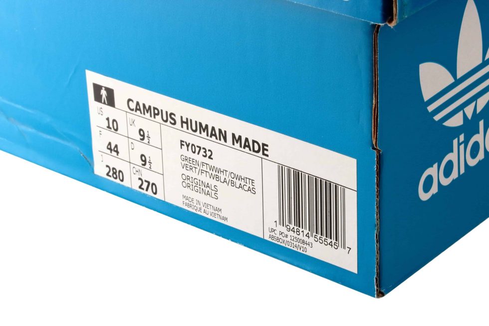 Adidas x Human Made Campus Sneakers Green US 10 – Baer & Bosch Auctions