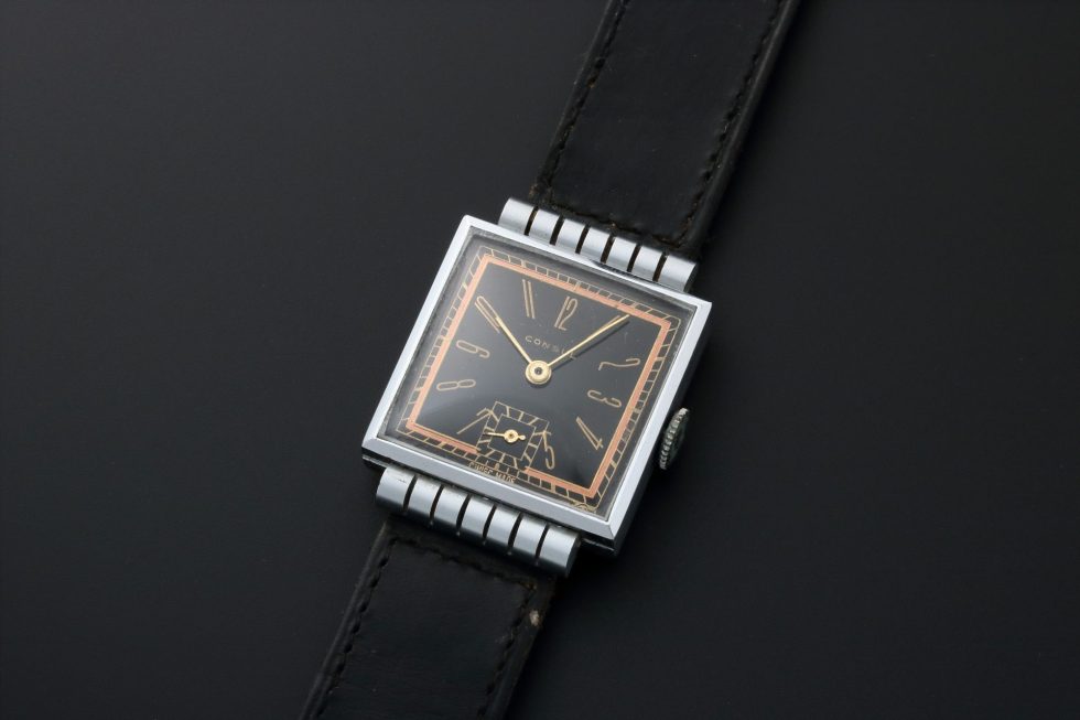 Lot 14693 – Vintage Gents Consul Fancy Shrouded Lugs Watch – Baer & Bosch Watch Auctions