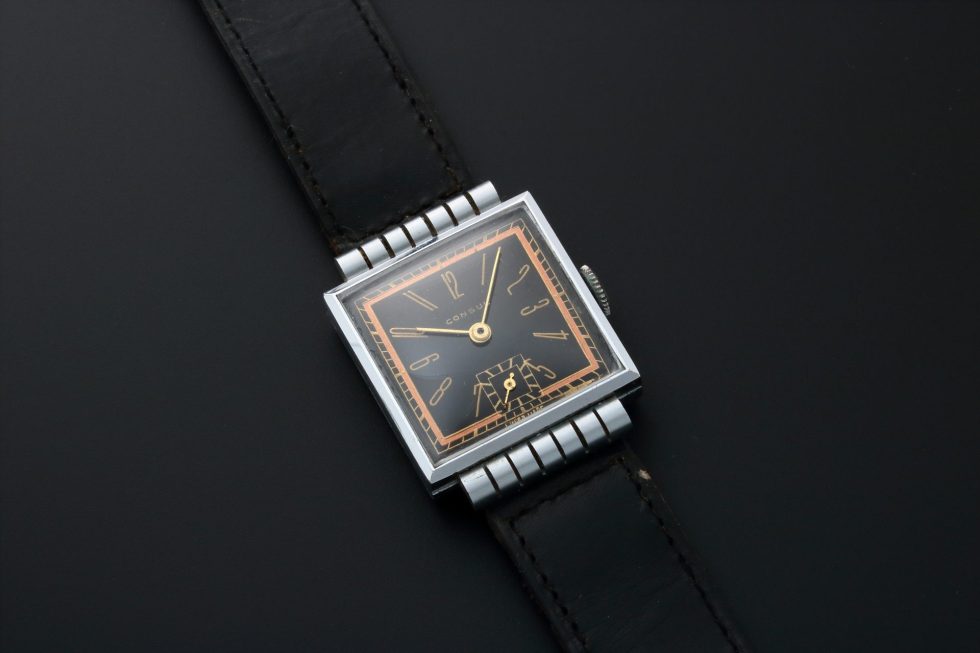 Lot 14693 – Vintage Gents Consul Fancy Shrouded Lugs Watch – Baer & Bosch Watch Auctions