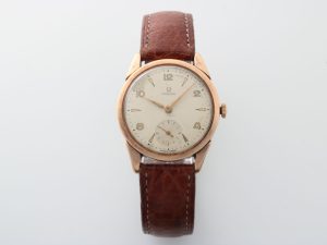 Private: Lot #HB27-059 – Vintage Rare 18k Gold Omega Watch Manual Wind Sub Seconds Omega Omega 265T3