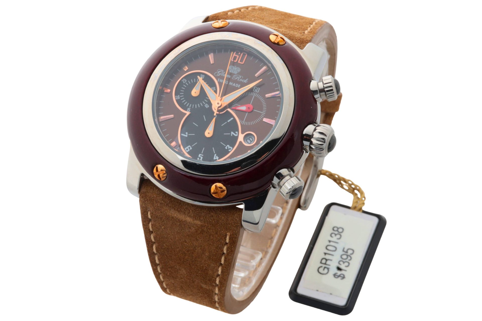 Lot #HB31-038 – Glam Rock Miami Chronograph GR10138 Swiss Quartz Brown Dial Lot #HB31-038 – Glam Rock Miami Chronograph GR10138 Swiss Quartz Brown Dial Glam Rock Lot #HB31-038 – Glam Rock Miami Chronograph GR10138 Swiss Quartz Brown Dial Glam Rock Chronograph Watch
