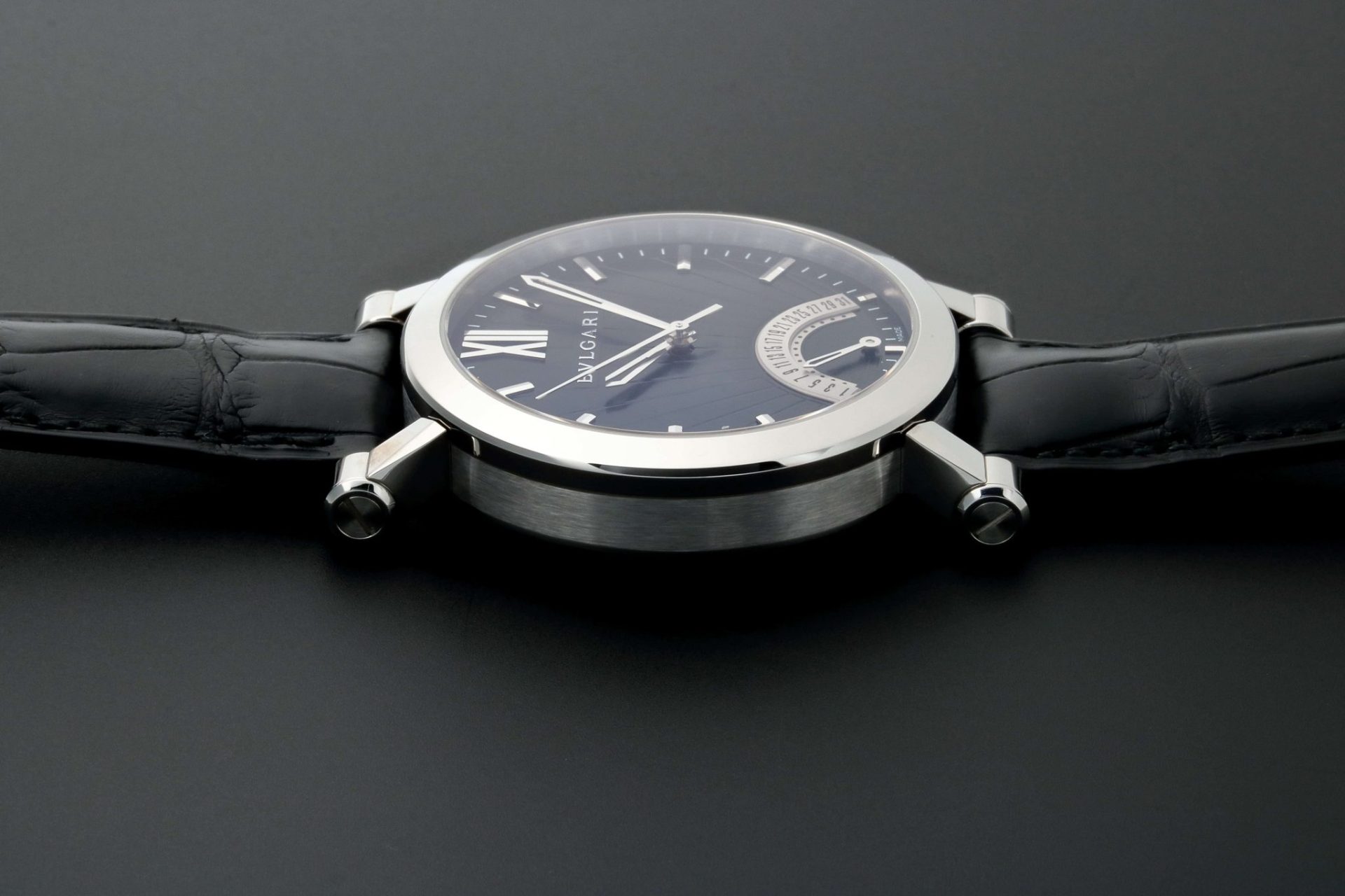 Lot #AN3213A – Bvlgari Sotirio Retrograde Date Watch 101706 SB42BSLDR Lot #AN3213A – Bvlgari Sotirio Retrograde Date Watch 101706 SB42BSLDR Watches Lot #AN3213A – Bvlgari Sotirio Retrograde Date Watch 101706 SB42BSLDR Watches Acquire Now