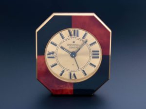 Lot #AN3230 – Universal Geneve Travel Table Alarm Clock Clocks Universal Geneve