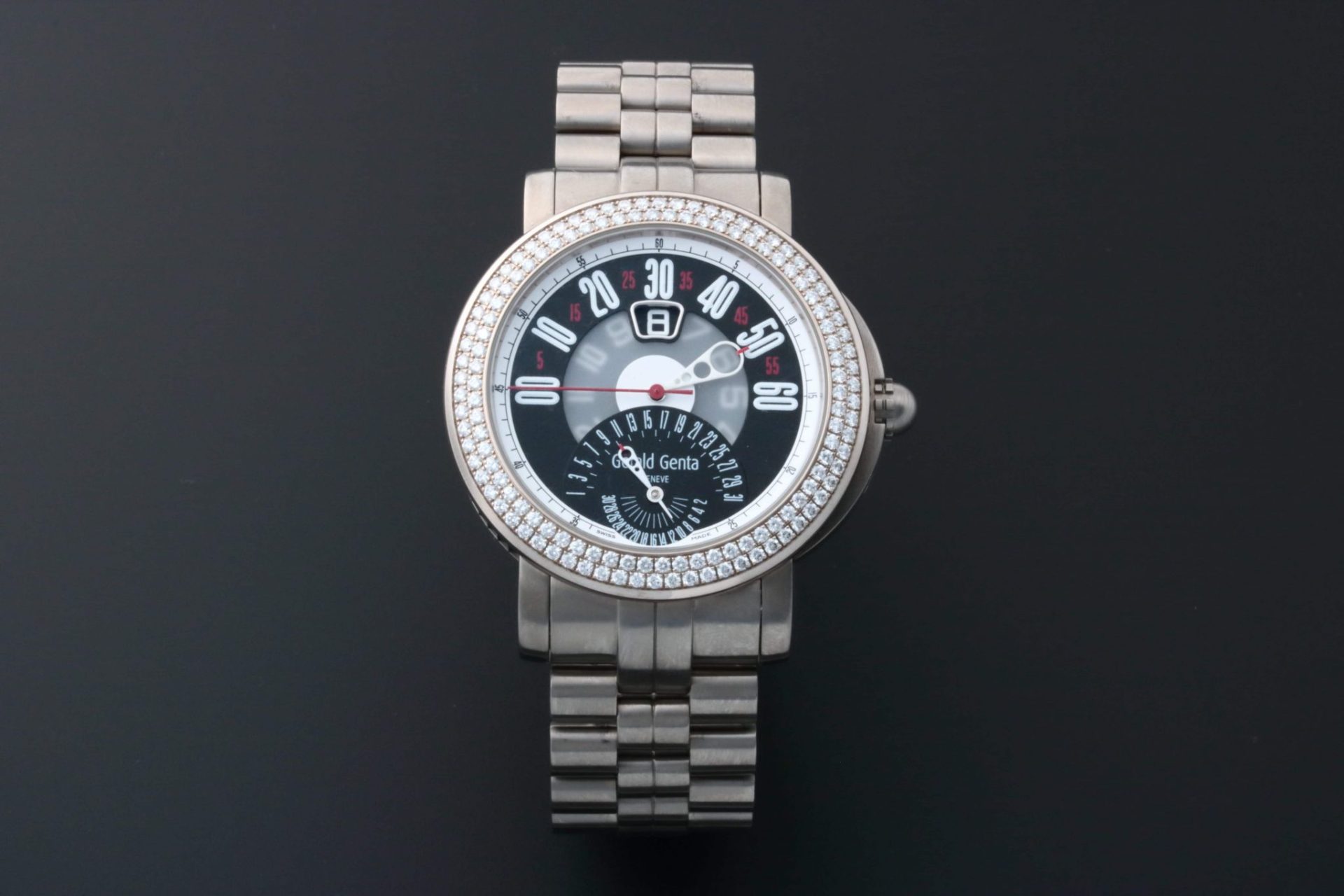 Lot #AN3942 – Gerald Genta Biretro Sport Watch BSP-Y-86-263-B8BDS02 White Gold and Titanium Lot #AN3942 – Gerald Genta Biretro Sport Watch BSP-Y-86-263-B8BDS02 White Gold and Titanium Watches Lot #AN3942 – Gerald Genta Biretro Sport Watch BSP-Y-86-263-B8BDS02 White Gold and Titanium Watches Gerald Genta