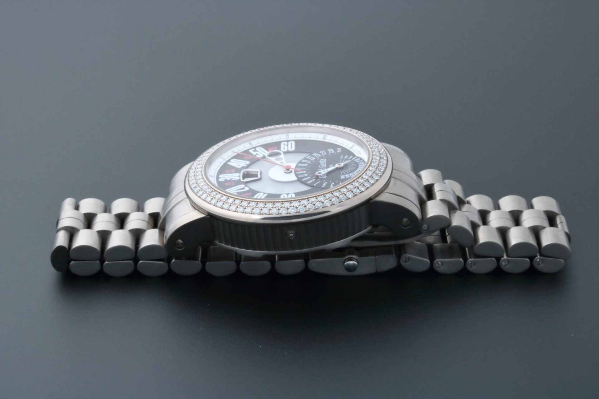 Lot #AN3942 – Gerald Genta Biretro Sport Watch BSP-Y-86-263-B8BDS02 White Gold and Titanium Lot #AN3942 – Gerald Genta Biretro Sport Watch BSP-Y-86-263-B8BDS02 White Gold and Titanium Watches Lot #AN3942 – Gerald Genta Biretro Sport Watch BSP-Y-86-263-B8BDS02 White Gold and Titanium Watches Gerald Genta