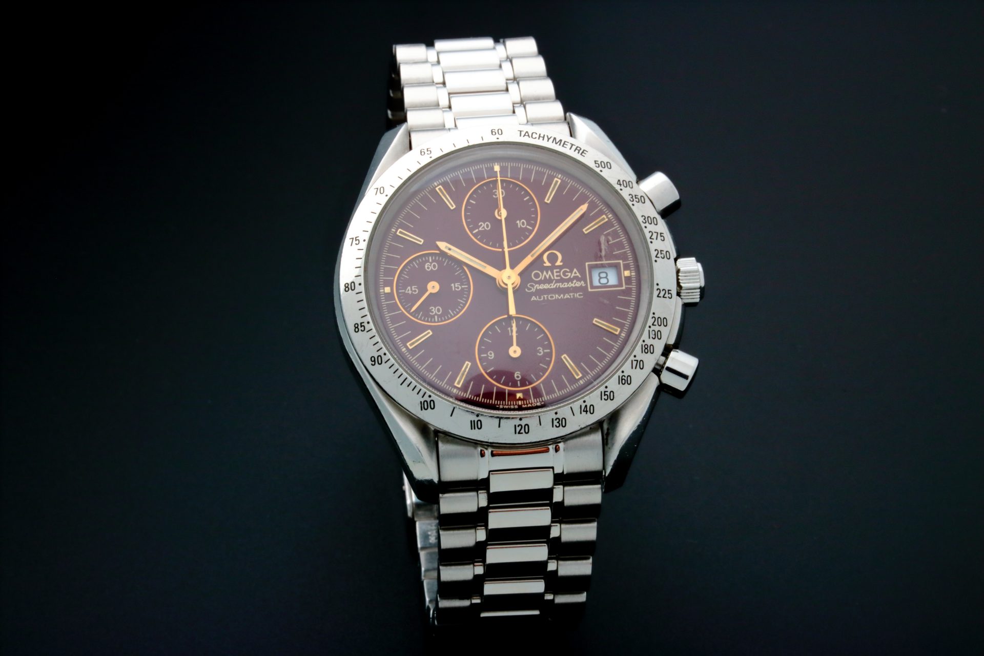 Lot #AN3818 – Rare Unusual Omega Speedmaster Date Watch Oxblood Dial 3511.61 Lot #AN3818 – Rare Unusual Omega Speedmaster Date Watch Oxblood Dial 3511.61 Watches Lot #AN3818 – Rare Unusual Omega Speedmaster Date Watch Oxblood Dial 3511.61 Watches Acquire Now