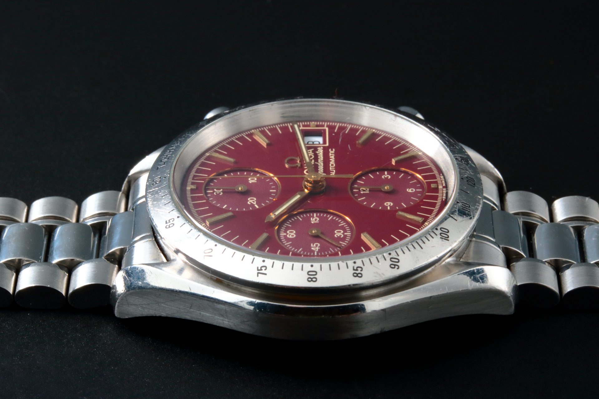 Lot #AN3818 – Rare Unusual Omega Speedmaster Date Watch Oxblood Dial 3511.61 Lot #AN3818 – Rare Unusual Omega Speedmaster Date Watch Oxblood Dial 3511.61 Watches Lot #AN3818 – Rare Unusual Omega Speedmaster Date Watch Oxblood Dial 3511.61 Watches Acquire Now