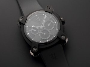 Lot #AN4814 – Romain Jerome Moon Invader Black Metal Chronograph Watch RJ.M.CH.IN.001.01 Watches