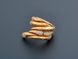 Lot #AN3152 – Audemars Piguet Givrine Rose Gold Diamond Ring Jewelry Audemars Piguet