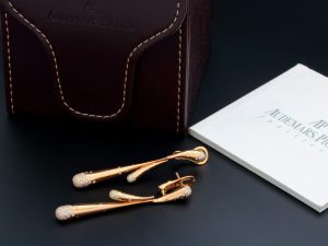 Lot #AN3151 – Audemars Piguet Givrine Rose Gold Diamond Earrings Jewelry Audemars Piguet