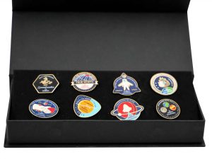 Lot #AN3836A – Omega Speedmaster 50th Anniversary Apollo Moon 8 Pin Set Rarities Omega