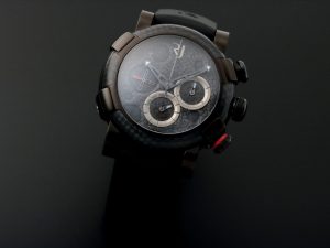 Lot #AN1944 -ROMAIN JEROME MOON DNA MOON DUST BLACK CHRONOGRAPH WATCH RJ.M.CH.001.01 Watches