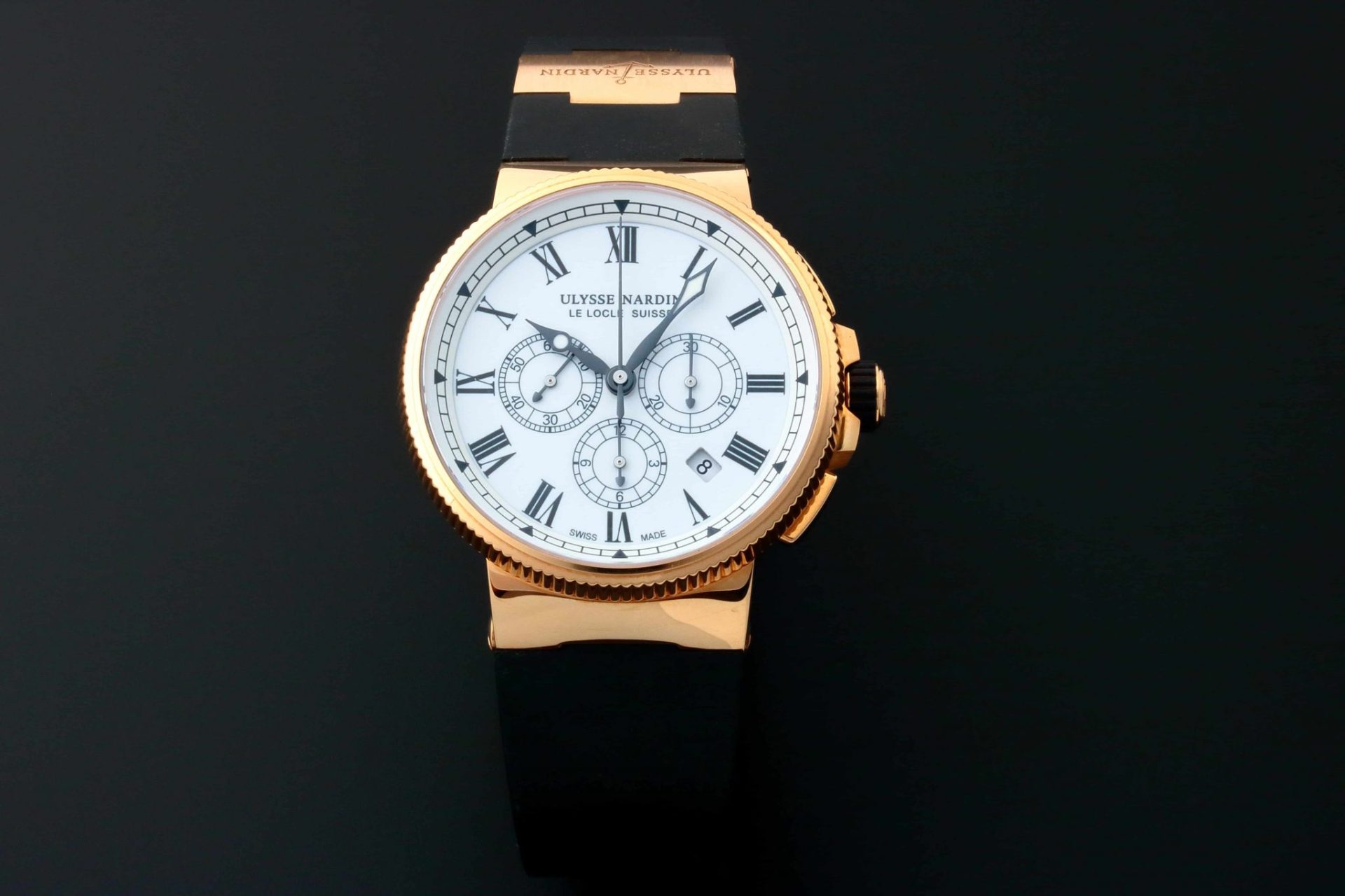 Lot #AN10 – Ulysse Nardin Marine Chronograph Watch 1506-150-3/LE Lot #AN10 – Ulysse Nardin Marine Chronograph Watch 1506-150-3/LE Marine Lot #AN10 – Ulysse Nardin Marine Chronograph Watch 1506-150-3/LE Marine Chronograph